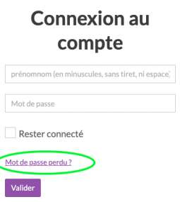 Connexion au compte