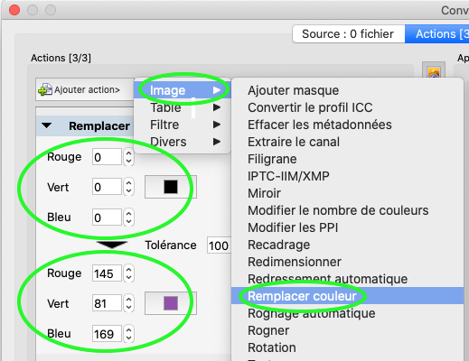 Xnviewmp remplacer couleur